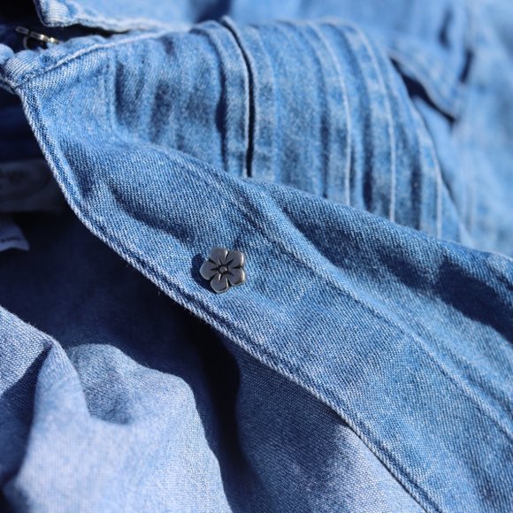 Vintage Stonebridge Petites | Denim Short Sleeve - Picture 2 of 12
